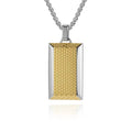 18K Gold Titanium Steel Dog Tag Necklace