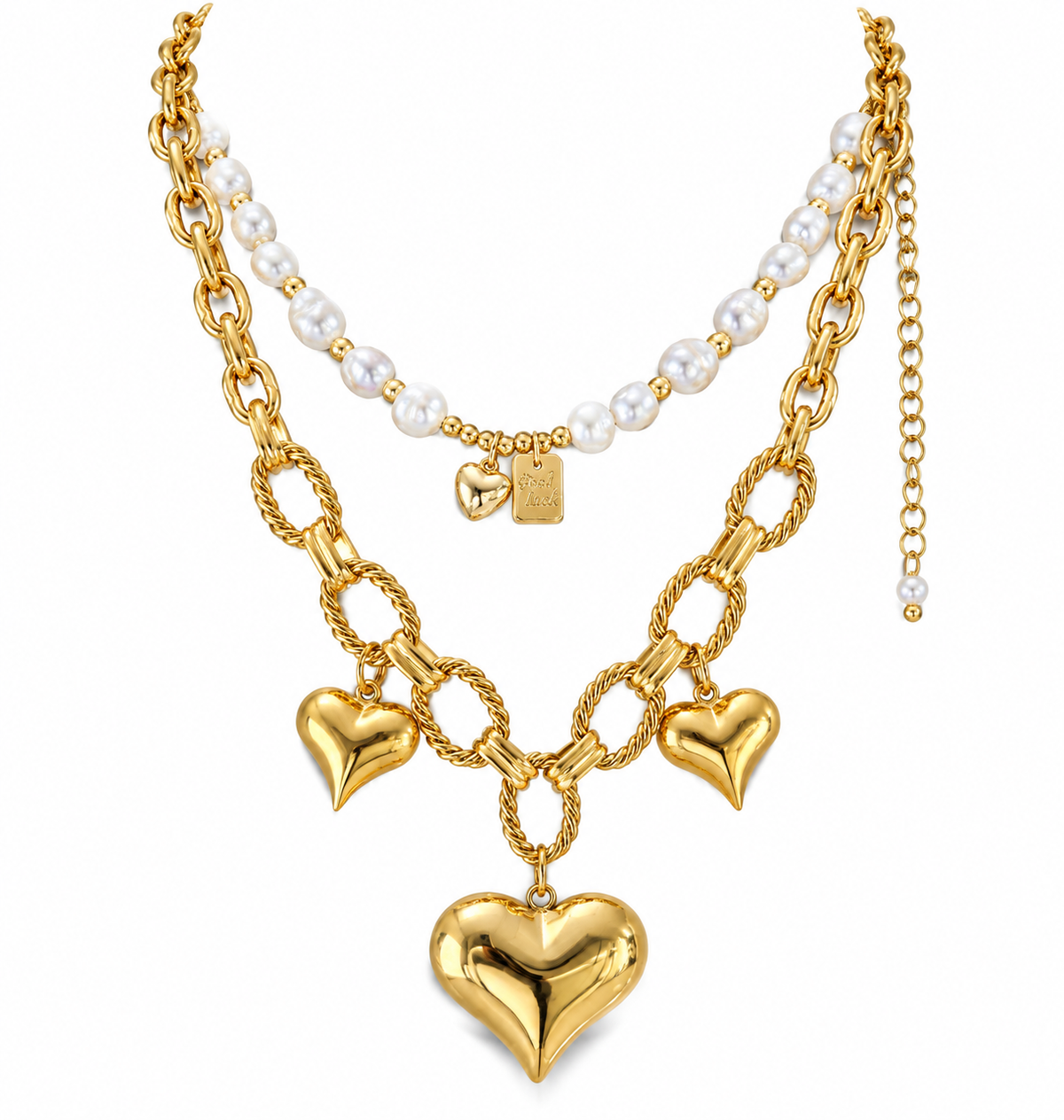2-in-1 Detachable Heart Necklace