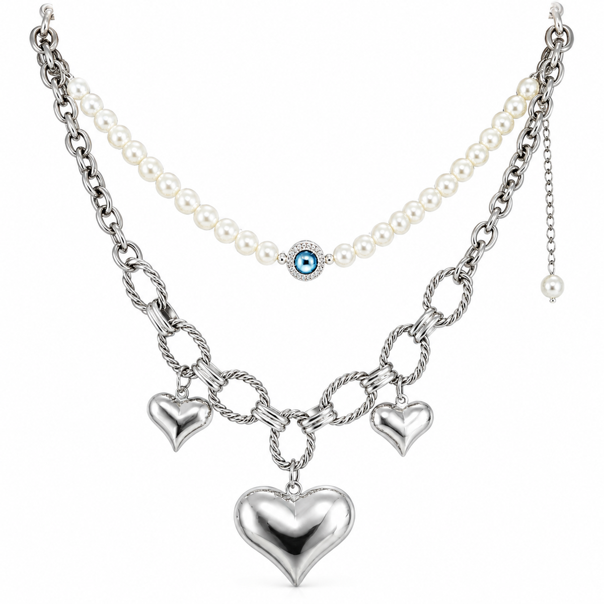 2-in-1 Detachable Heart Necklace