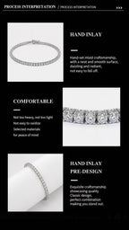 Moissanite Tennis Bracelet – 925 Sterling Silver