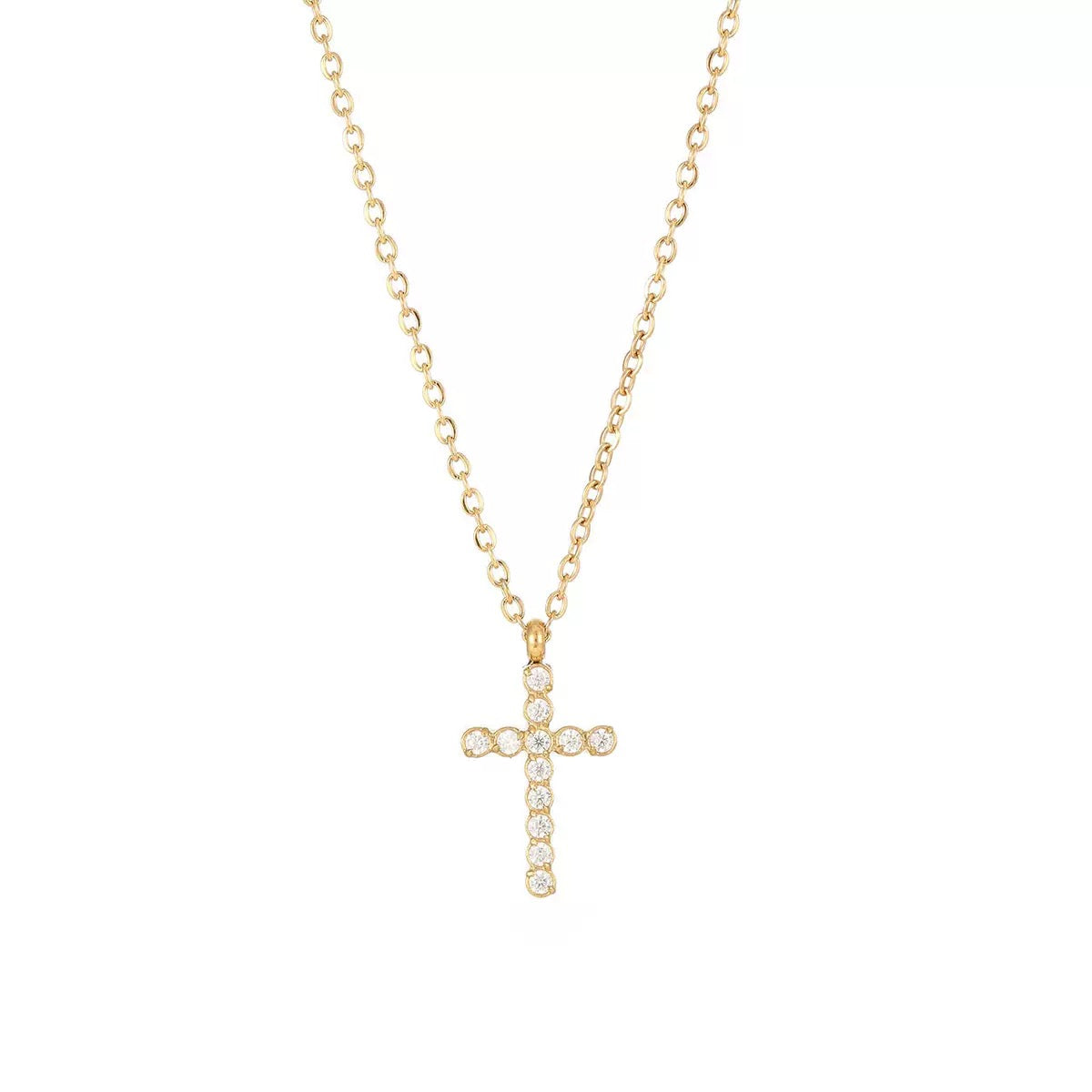 Diamond Cross Pendant Necklace