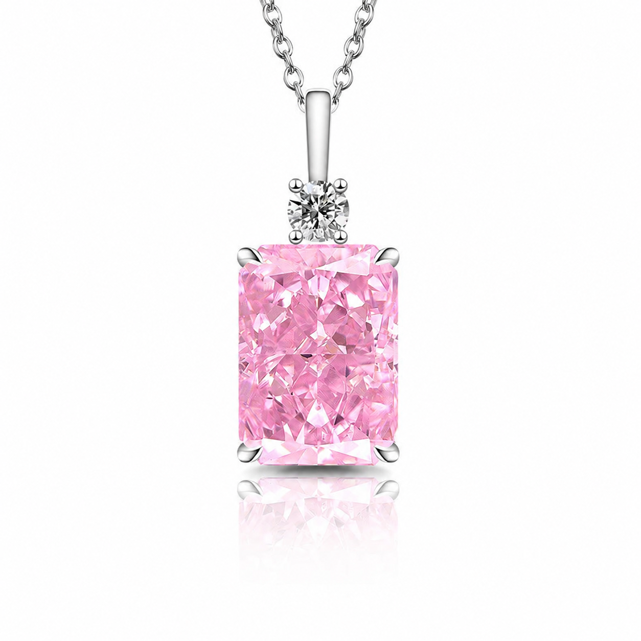 Diamond Crystal Pendant Necklace