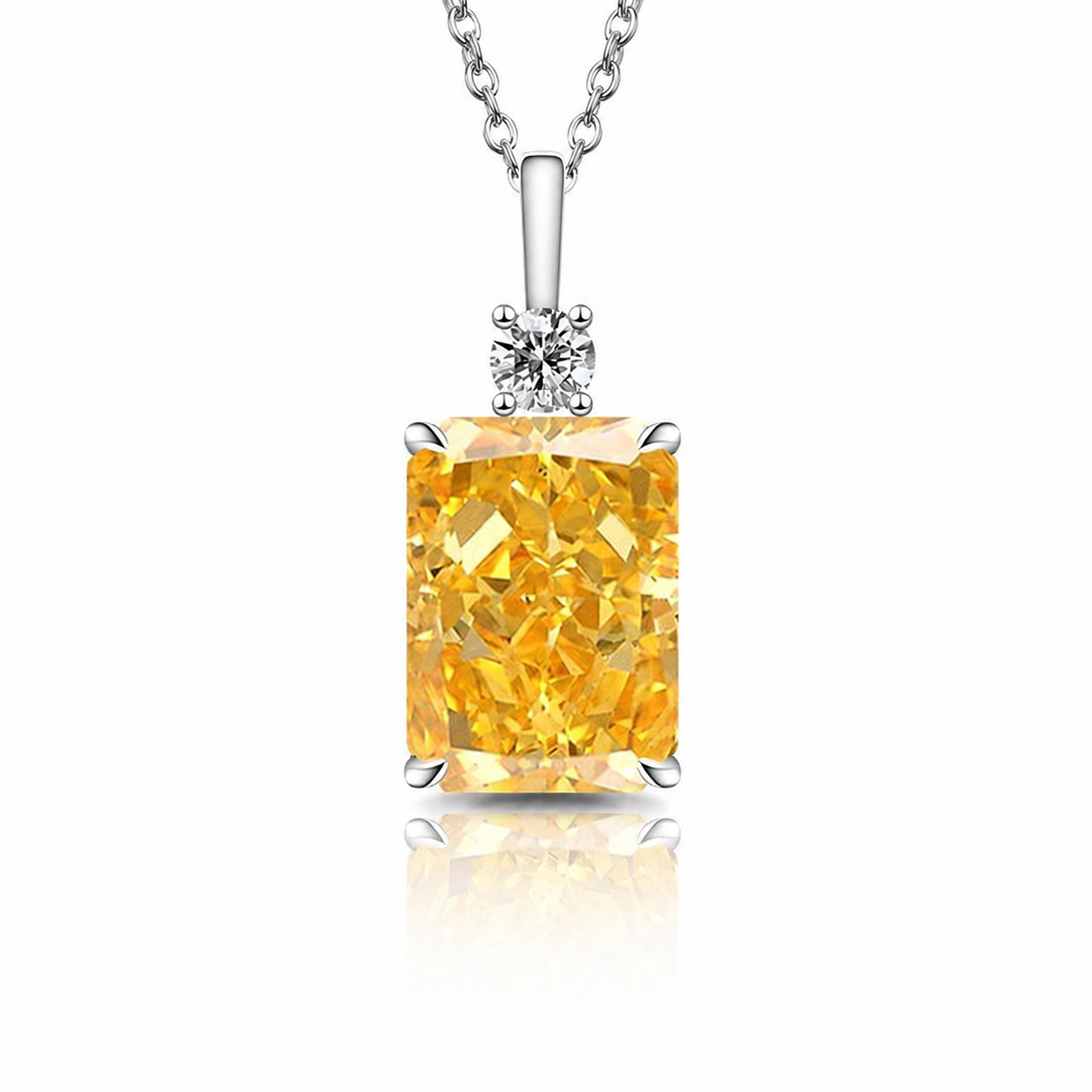 Diamond Crystal Pendant Necklace