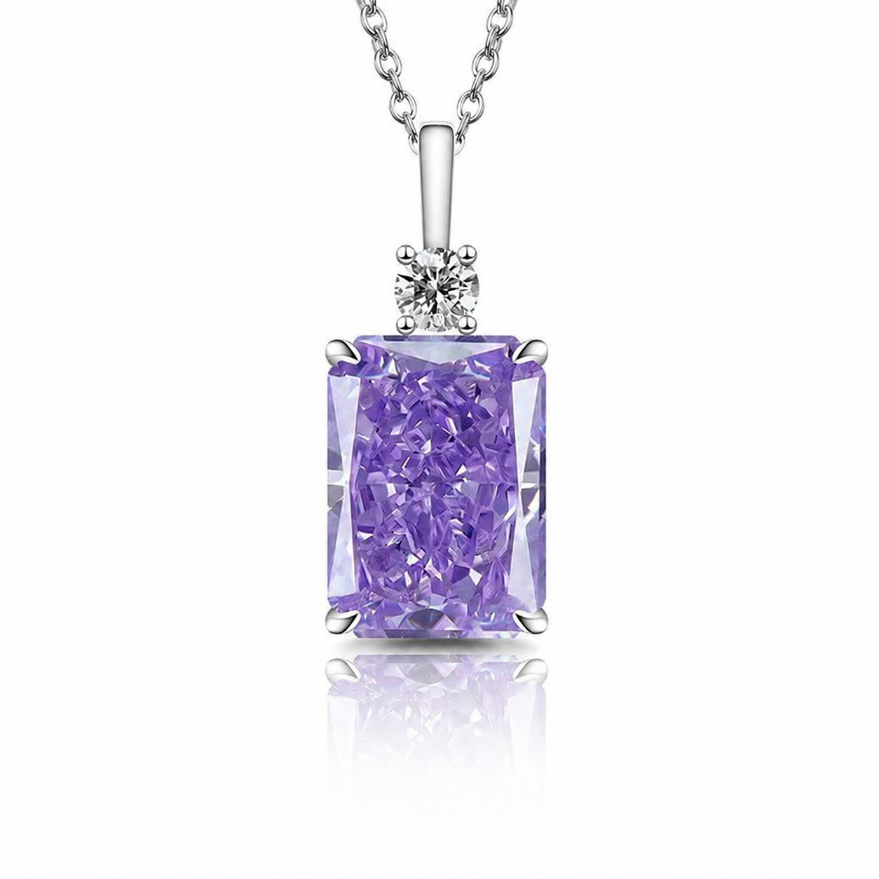 Diamond Crystal Pendant Necklace