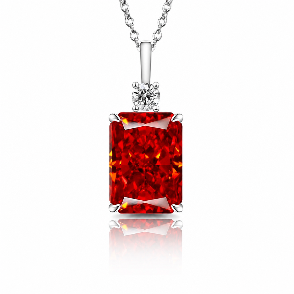 Diamond Crystal Pendant Necklace