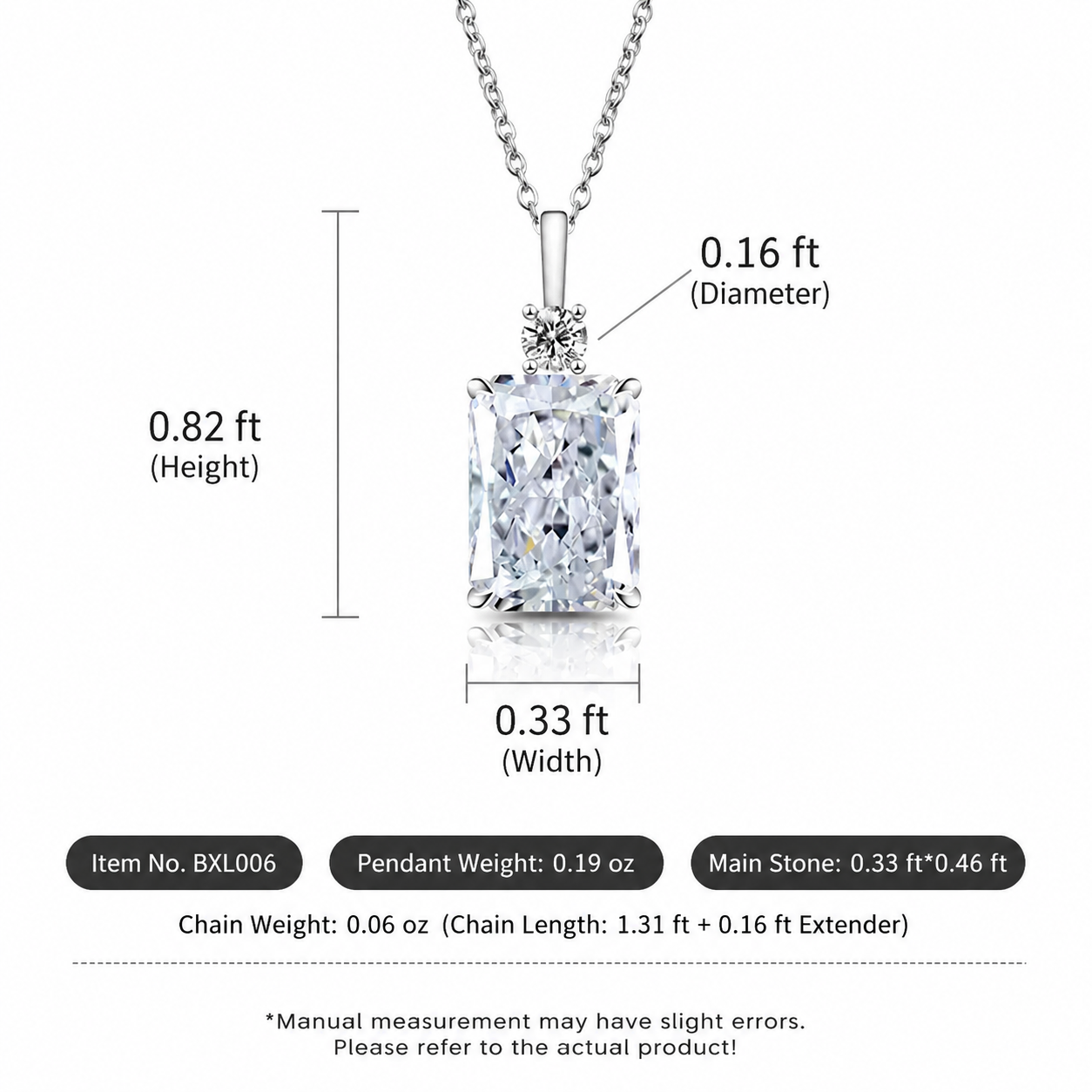 Diamond Crystal Pendant Necklace
