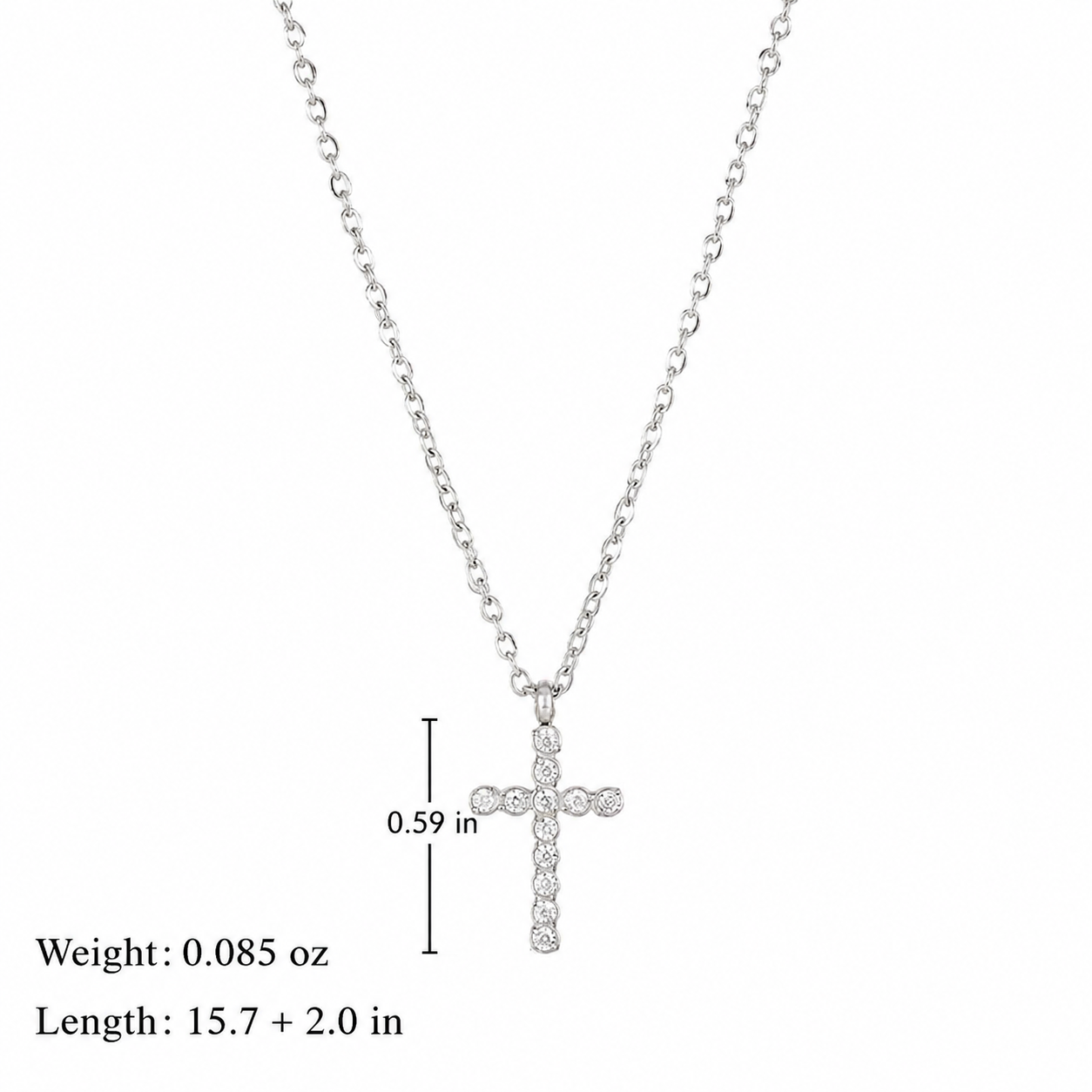 Diamond Cross Pendant Necklace