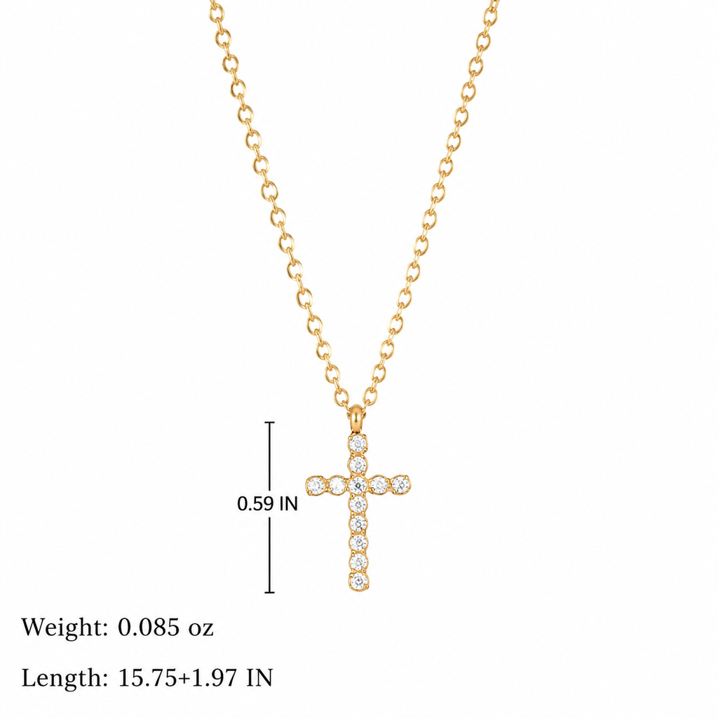 Diamond Cross Pendant Necklace