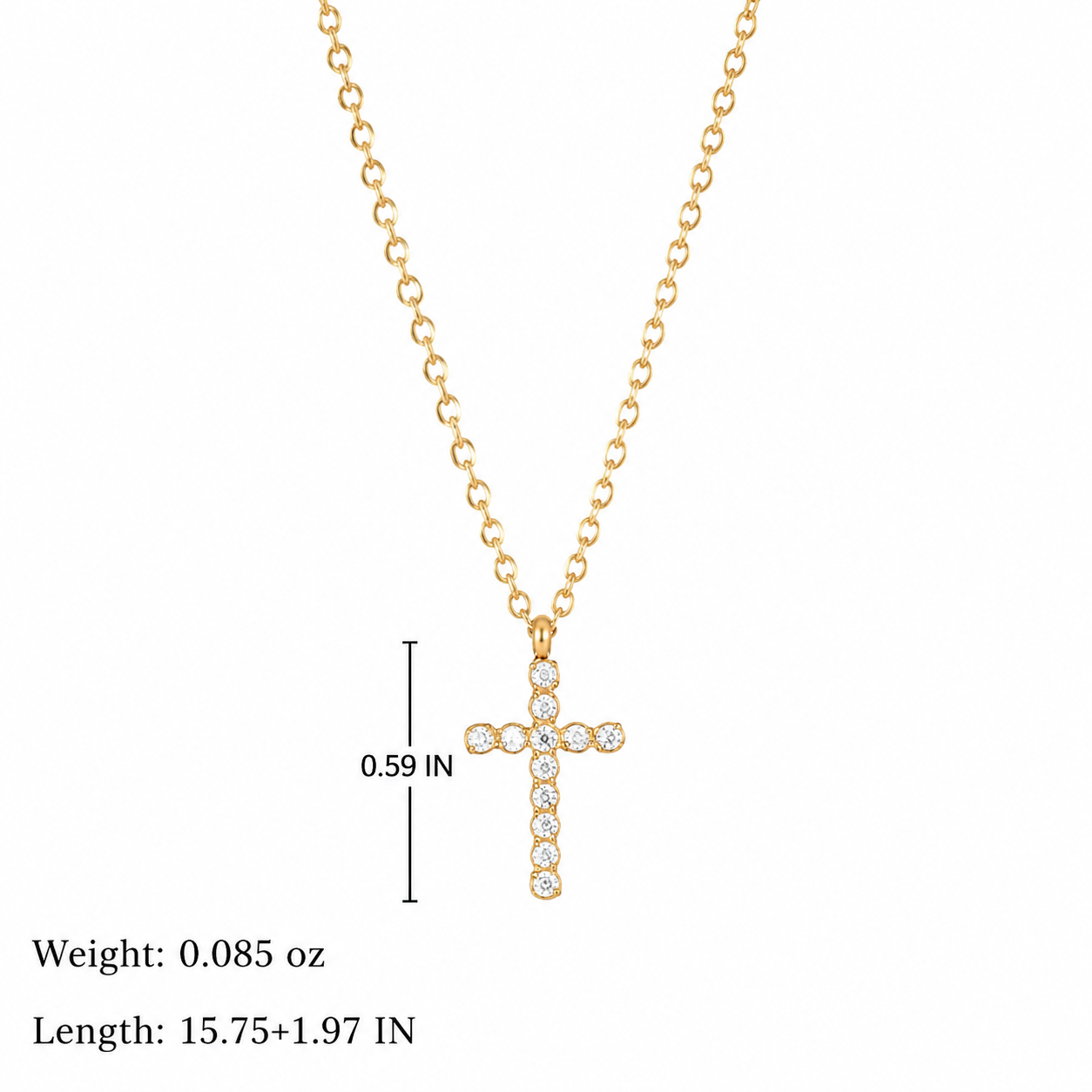 Diamond Cross Pendant Necklace