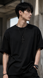 Titanium Steel Cross Pendant Necklace