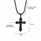 Titanium Steel Cross Pendant Necklace