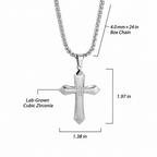 Titanium Steel Cross Pendant Necklace