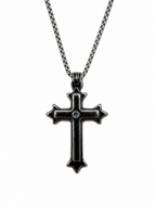 Diamond Thorn Gothic Cross Pendant Necklace - Premium Mens Jewelry