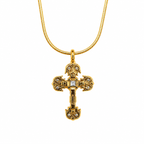 Gothic Baroque Cross Pendant Necklace
