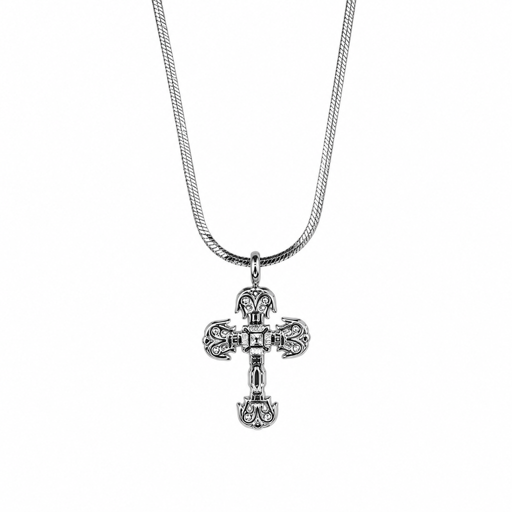Gothic Baroque Cross Pendant Necklace