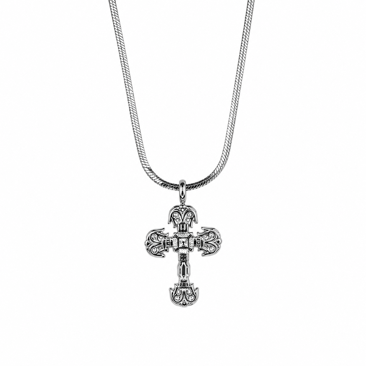 Gothic Baroque Cross Pendant Necklace