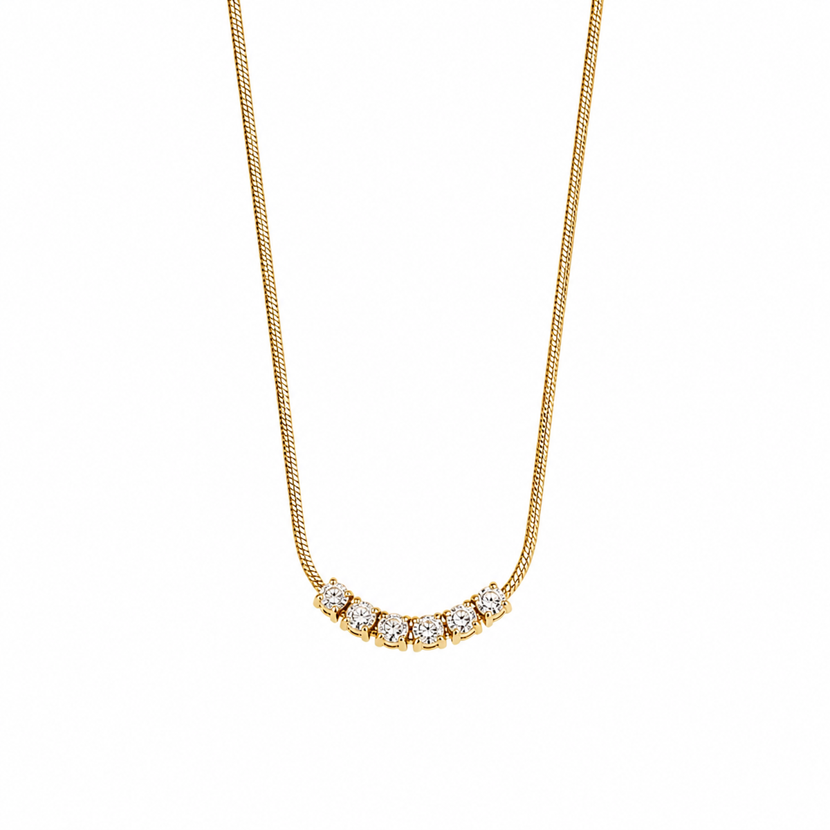CZ Bar Pendant Necklace - Minimalist Streetwear Jewelry