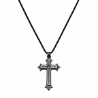 Diamond Thorn Gothic Cross Pendant Necklace - Premium Mens Jewelry