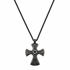 Gothic Vintage Filigree Cross Pendant Necklace - Men's Streetwear