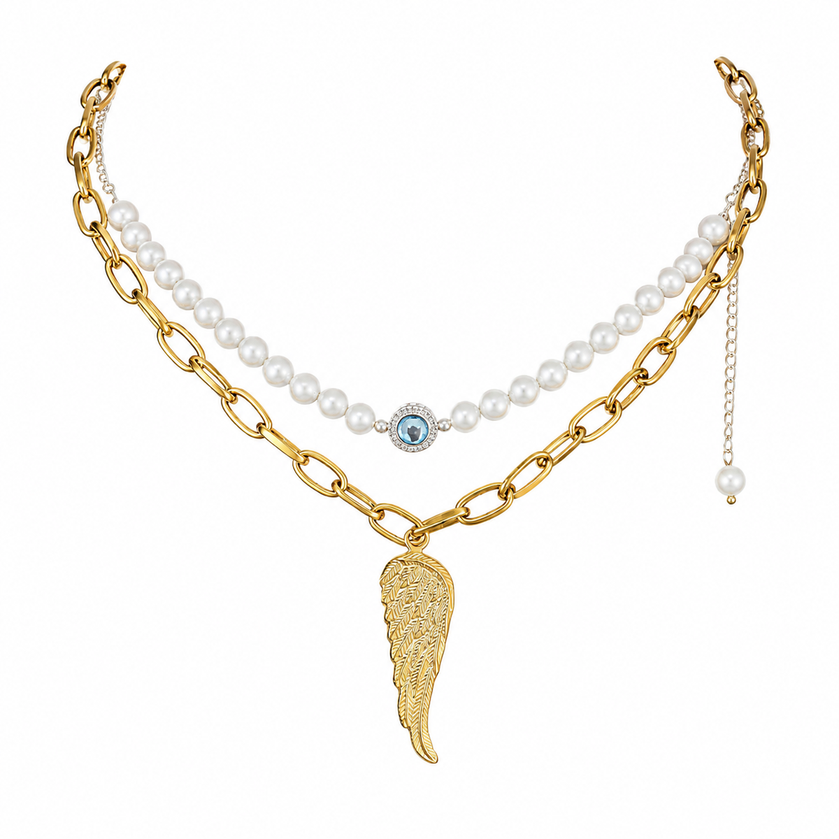 2-in-1 Detachable Angel Wing Necklace