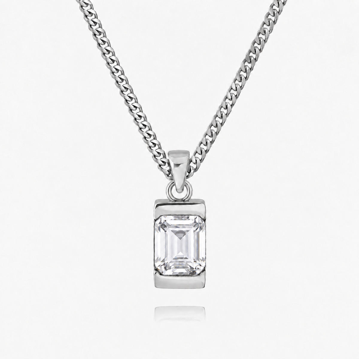 18K Gold Plated Men's Gemstone Pendant Necklace