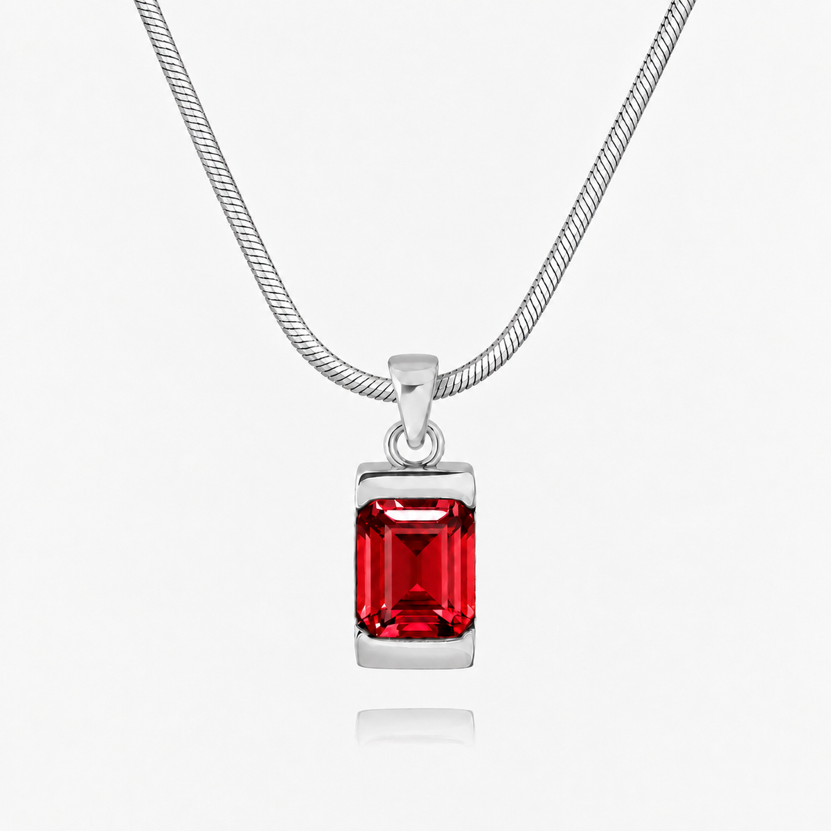 18K Gold Plated Men's Gemstone Pendant Necklace