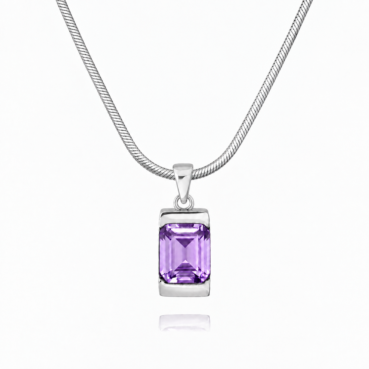 18K Gold Plated Men's Gemstone Pendant Necklace