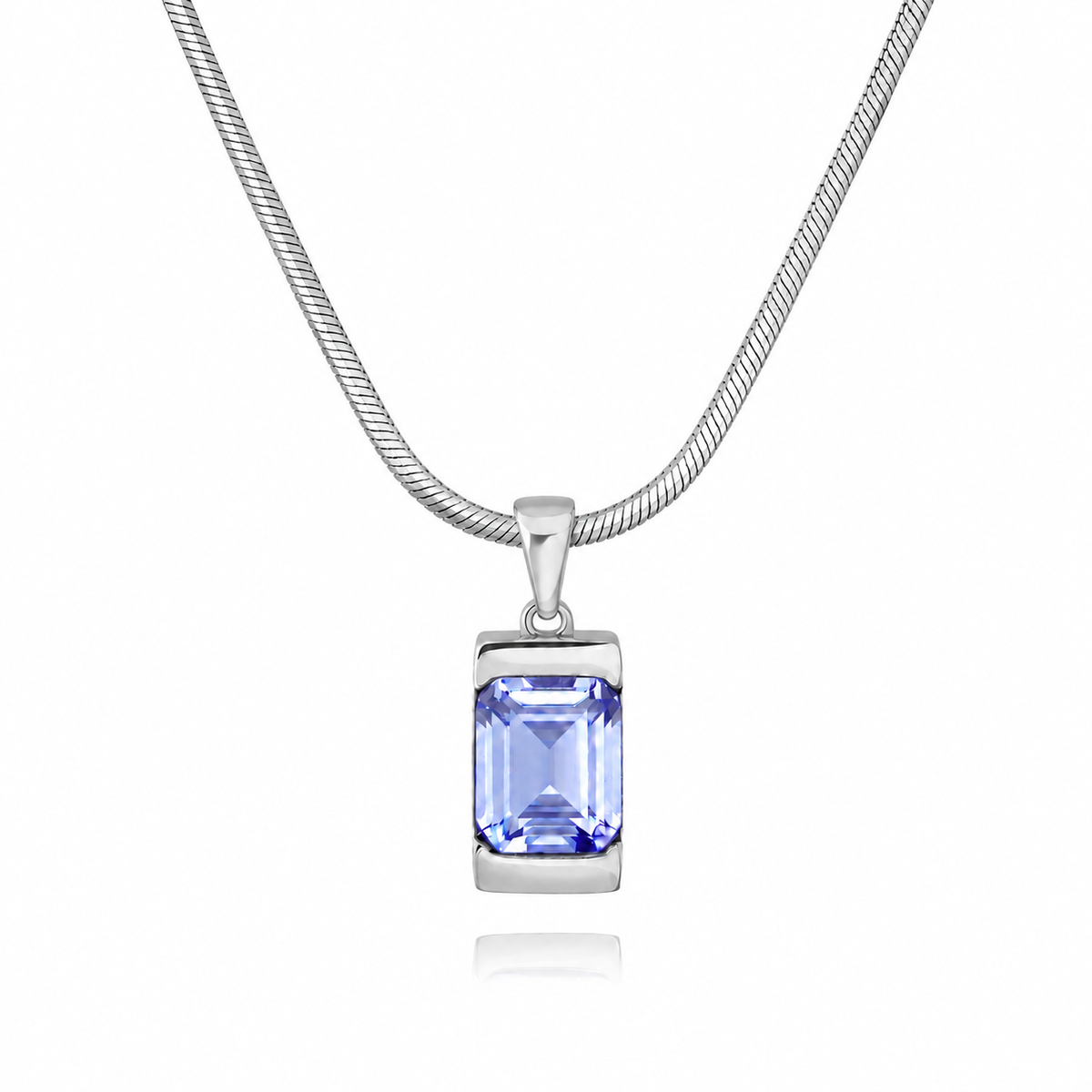 18K Gold Plated Men's Gemstone Pendant Necklace