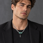 Coiled Snake Gemstone Star Pendant Necklace
