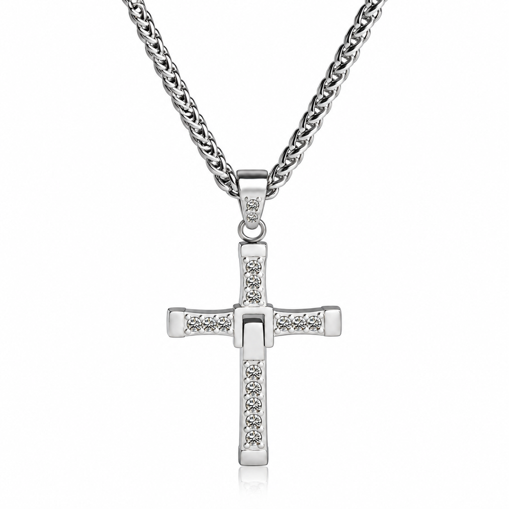 Dominic Toretto Style Cross Pendant Necklace - Titanium Steel Streetwear Jewelry