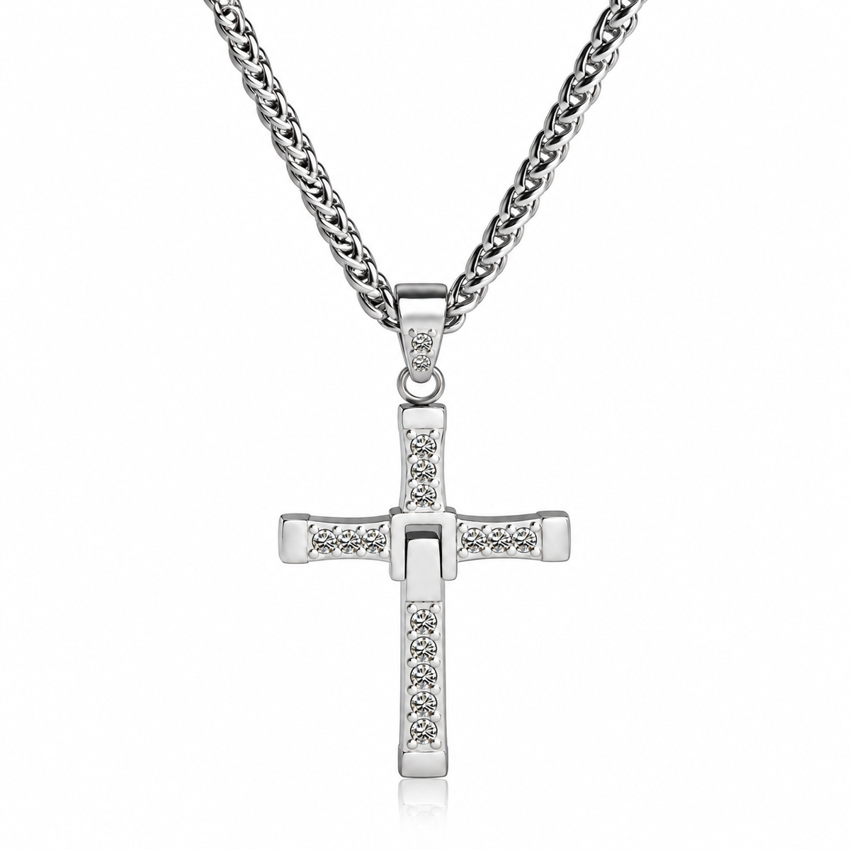 Dominic Toretto Style Cross Pendant Necklace - Titanium Steel Streetwear Jewelry
