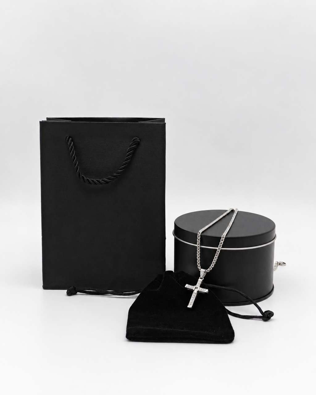 Dominic Toretto Style Cross Pendant Necklace - Titanium Steel Streetwear Jewelry