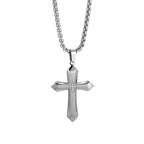 Titanium Steel Cross Pendant Necklace