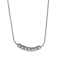 CZ Bar Pendant Necklace – Titanium Steel