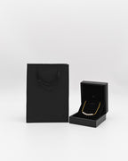 CZ Bar Pendant Necklace – Titanium Steel