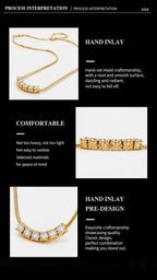 CZ Bar Pendant Necklace - Minimalist Streetwear Jewelry