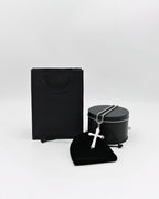 18K Gold Cross Pendant Necklace - Mens Streetwear Jewelry